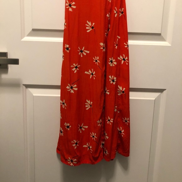 Anthro Faithfull Riviera Floral Wrap Dress Red XS - Picture 6 of 7